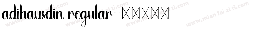 adihausdin regular字体转换